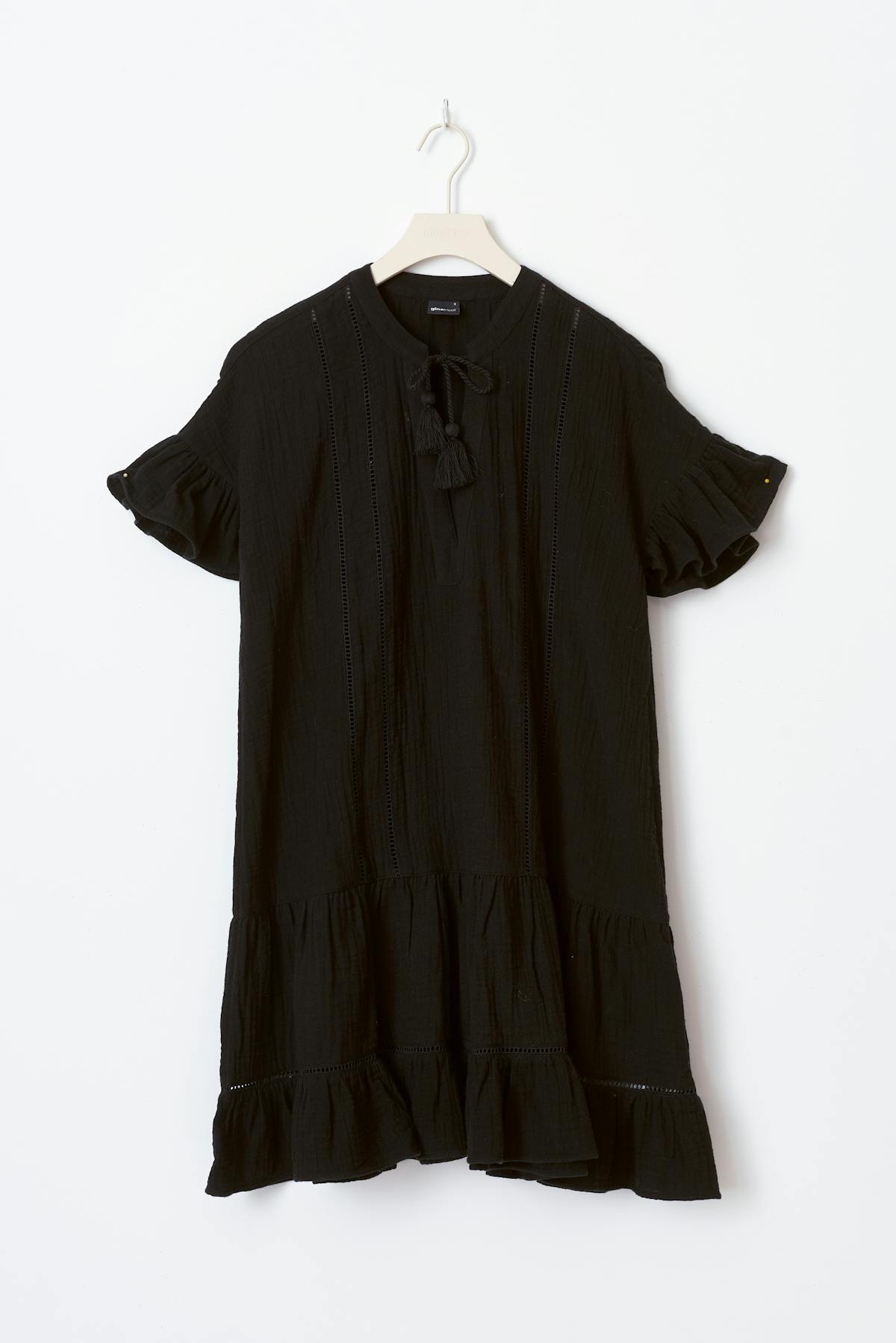 boho beach dress - Noir