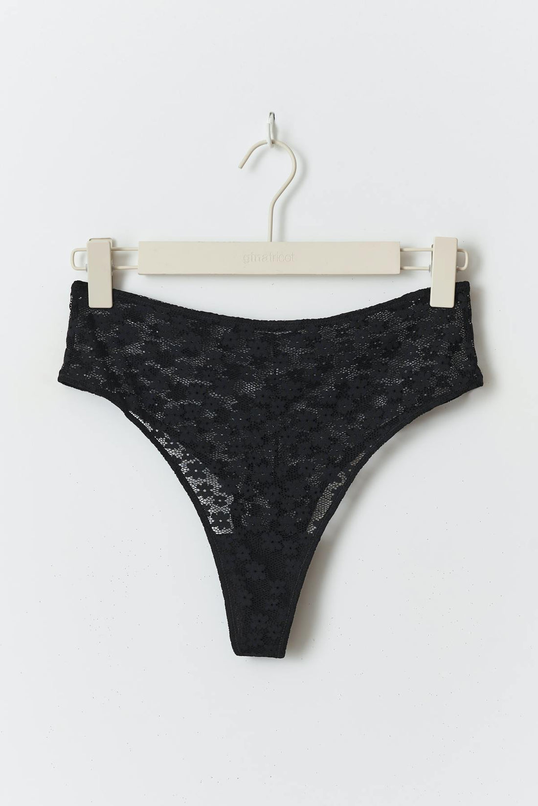 high waist lace brazilian - Noir