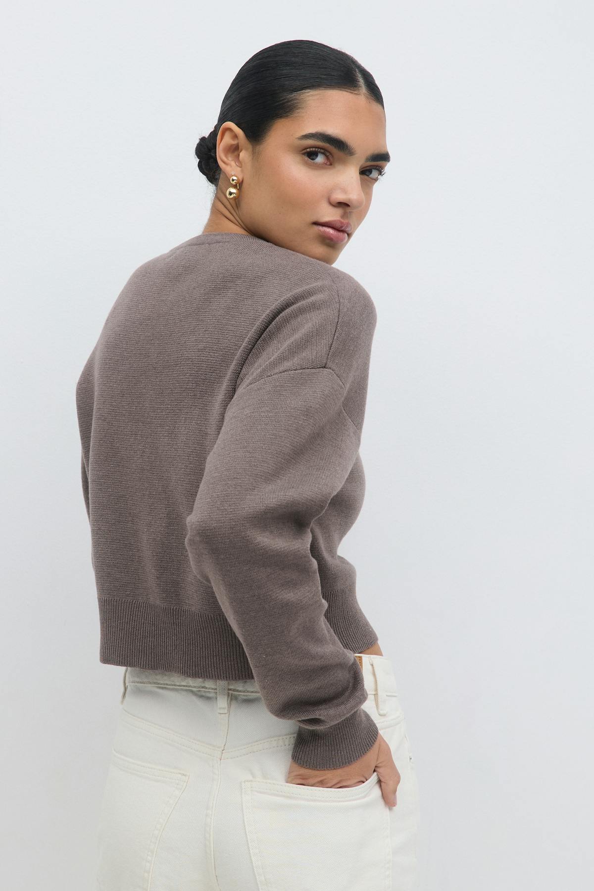 Knitted cardigan - Gardenia