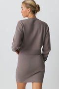 Knitted skirt - Brown melange
