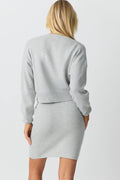 Knitted skirt - Lt grey melange