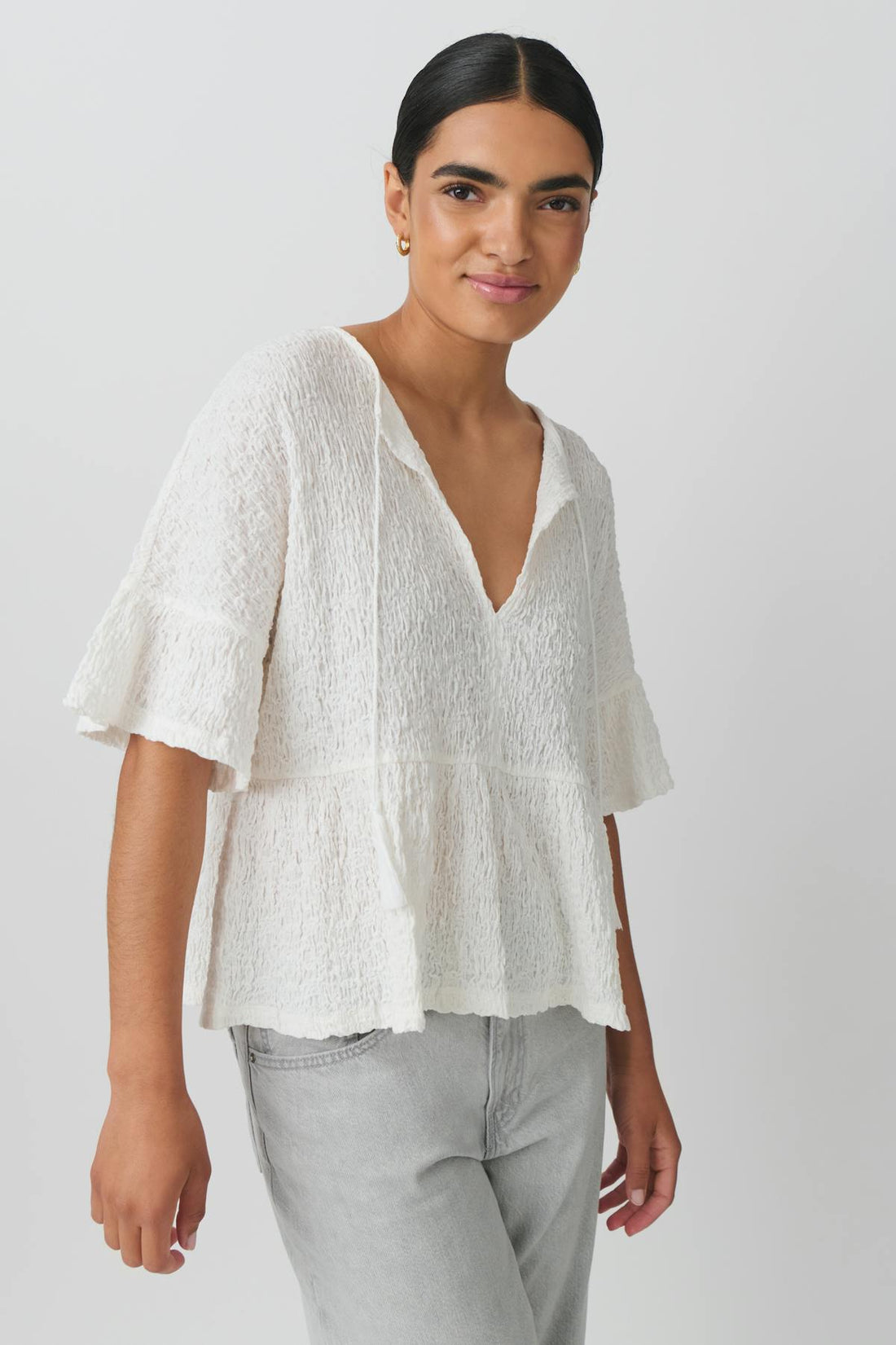 Boho top - Blanc cassé