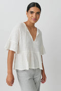 Boho top - Blanc cassé