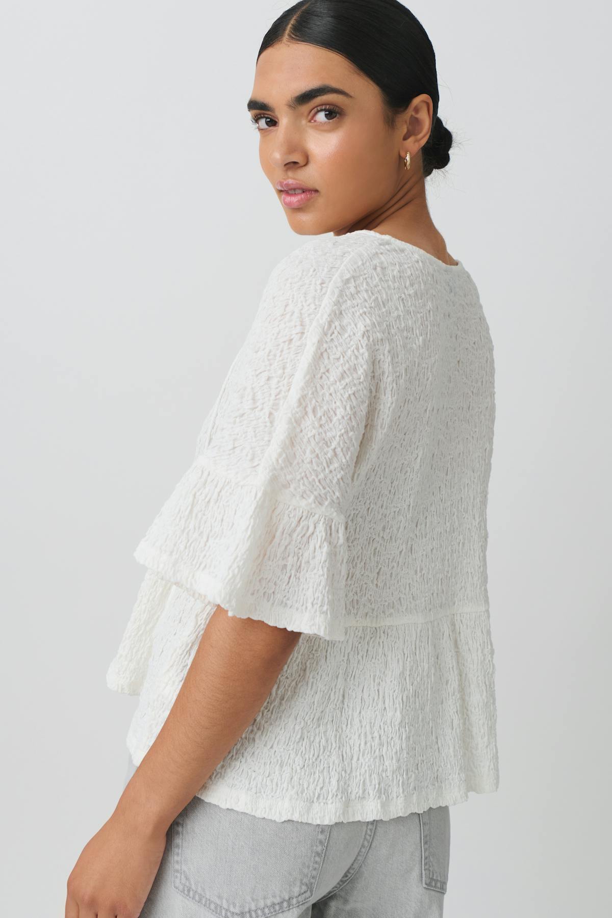 Boho top - Blanc cassé