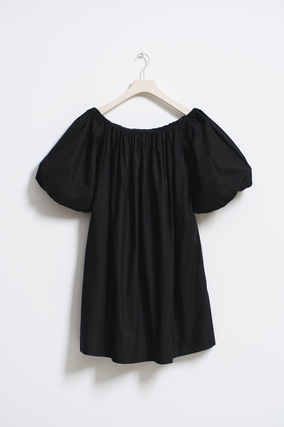 Off shoulder poplin dress - Noir