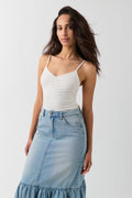 V-neck ruched singlet - Pale lilac