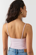 V-neck ruched singlet - Pale lilac