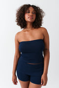 tube top - Blue stripe