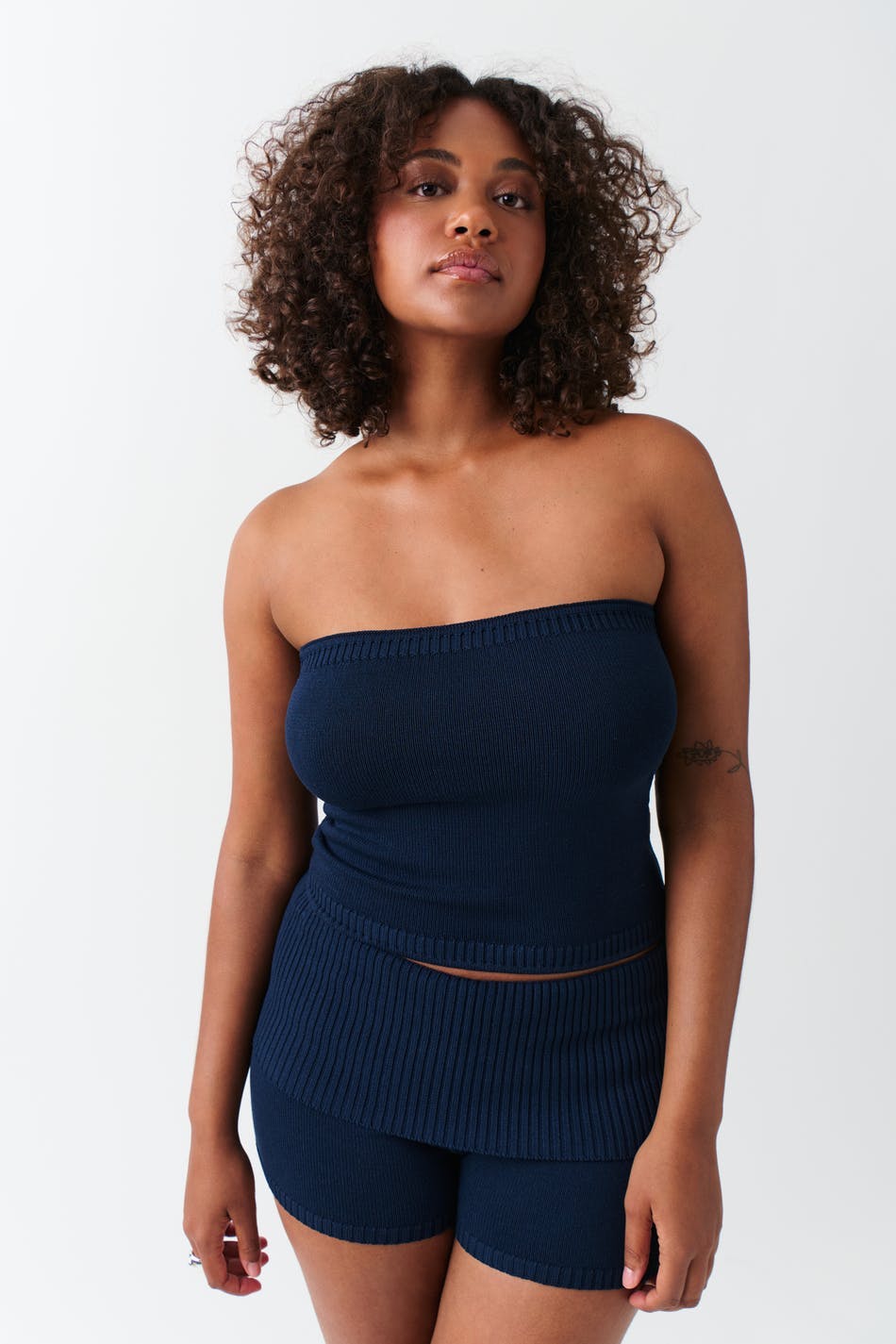 tube top - Blue stripe