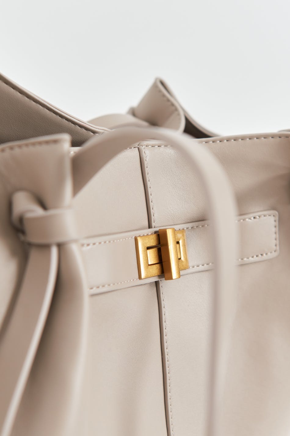 Long strap pu bag - Beige