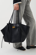 Long strap pu bag - Black croc