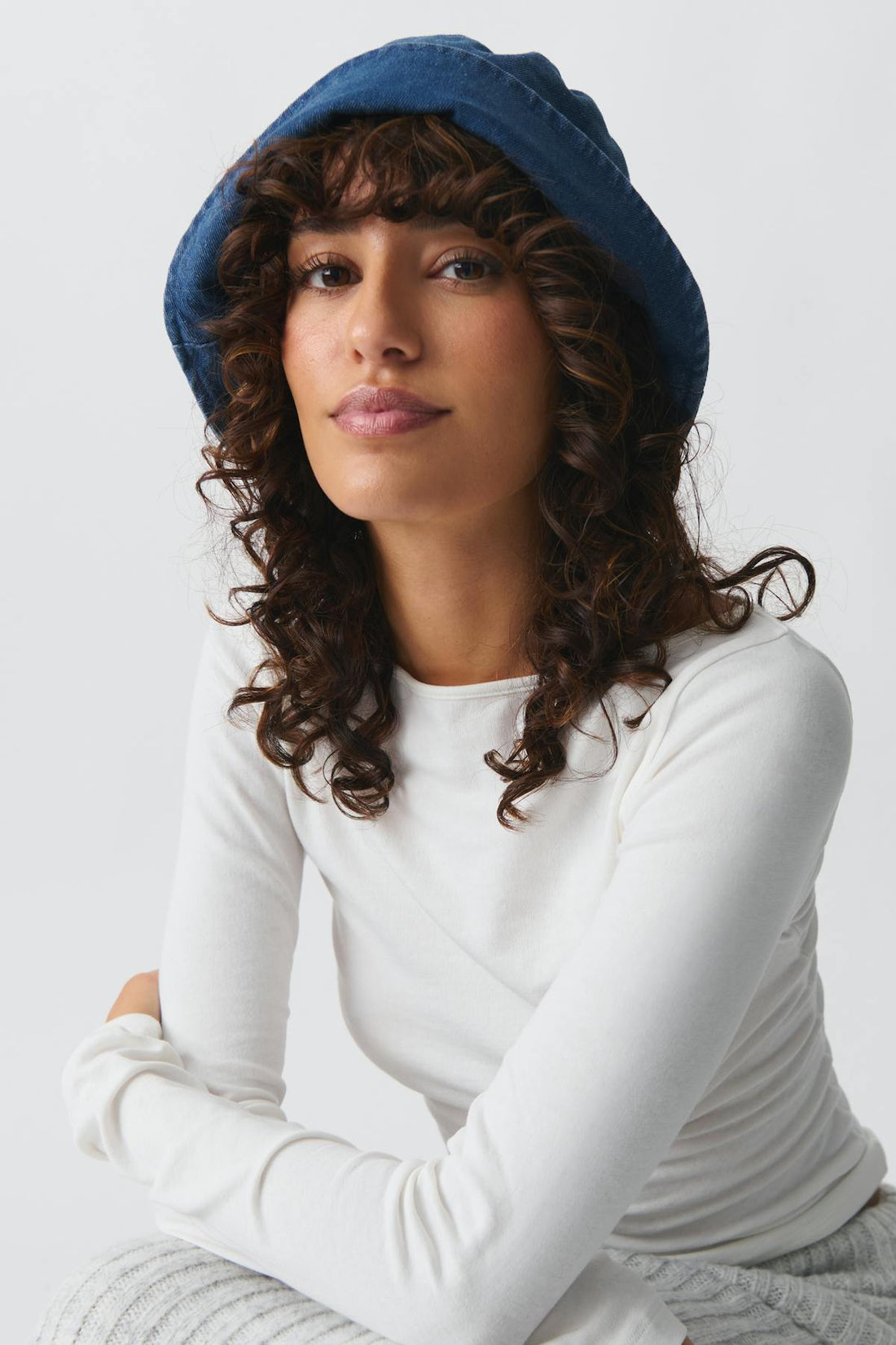 Denim bucket hat - Bleu