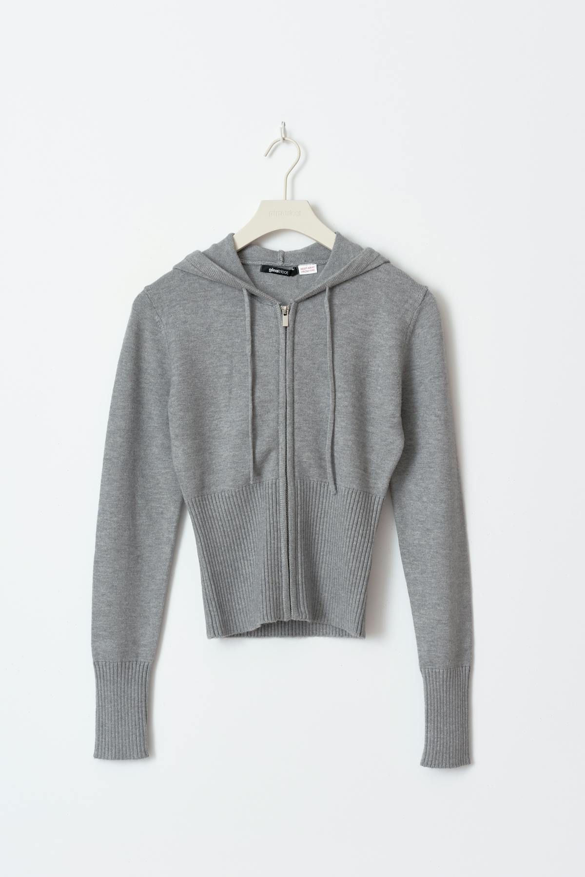 Knitted lounge jacket - Grey melange