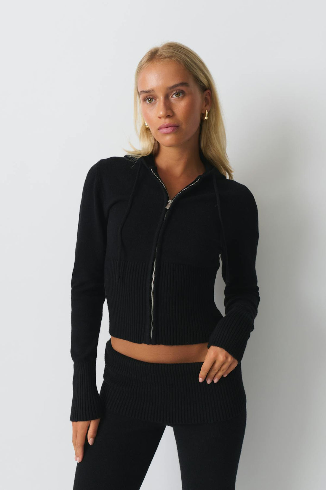 Knitted lounge jacket - Noir