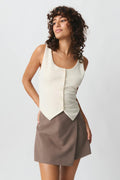 Mini wrap skort - Noir
