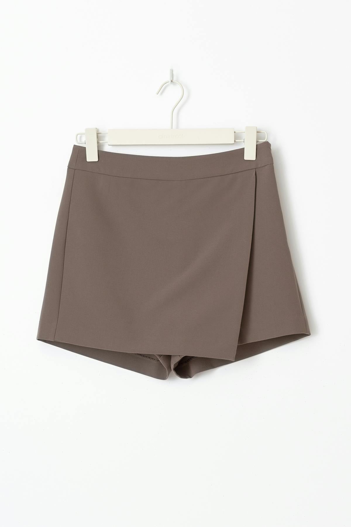 Mini wrap skort - Noir