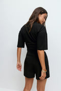 Mini wrap skort - Noir
