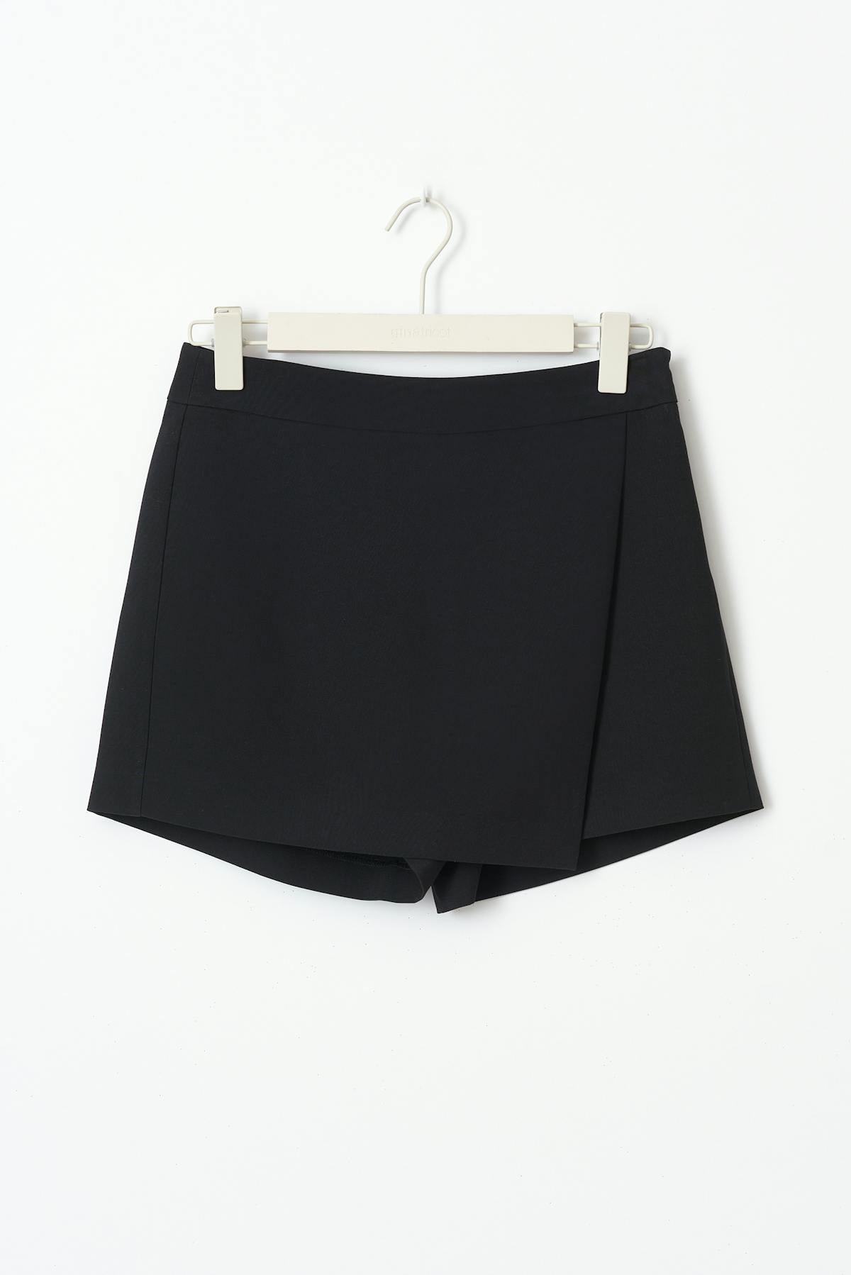 Mini wrap skort - Noir