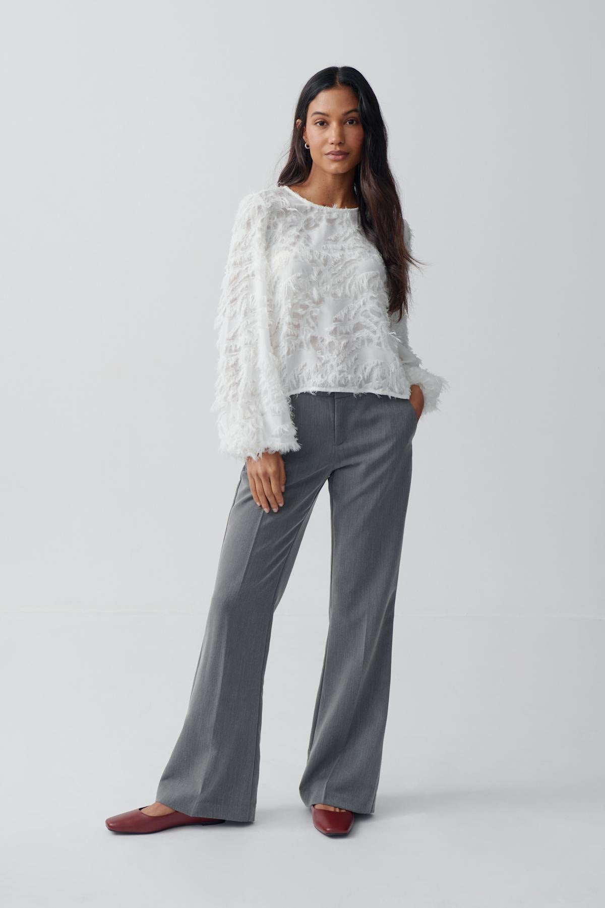 structured open back top - Noir