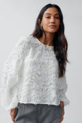 structured open back top - Marshmallow