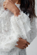 structured open back top - Marshmallow