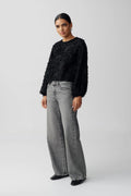 structured open back top - Noir