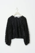 structured open back top - Noir