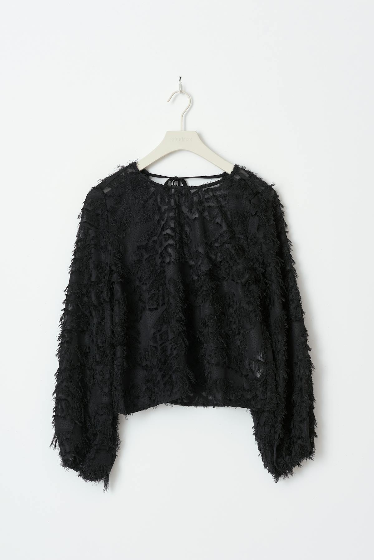 structured open back top - Noir