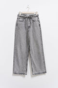 Tie waist baggy jeans - Gris
