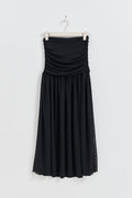 Ruched mesh maxi skirt - Noir