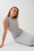 Maxi t-shirt dress - Grey melange