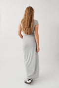Maxi t-shirt dress - Grey melange