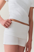 y low waist yoga shorts - Blanc