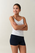 y low waist yoga shorts - Bleu marine