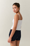 y low waist yoga shorts - Bleu marine
