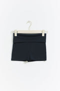 y low waist yoga shorts - Bleu marine
