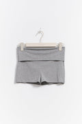 y low waist yoga shorts - Lt grey melange