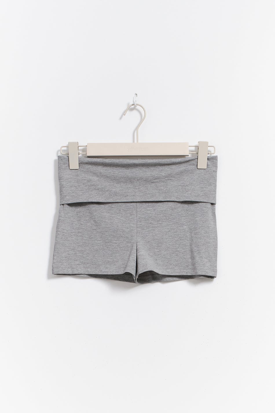 y low waist yoga shorts - Lt grey melange