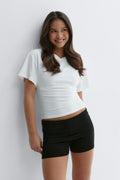 y low waist yoga shorts - Noir