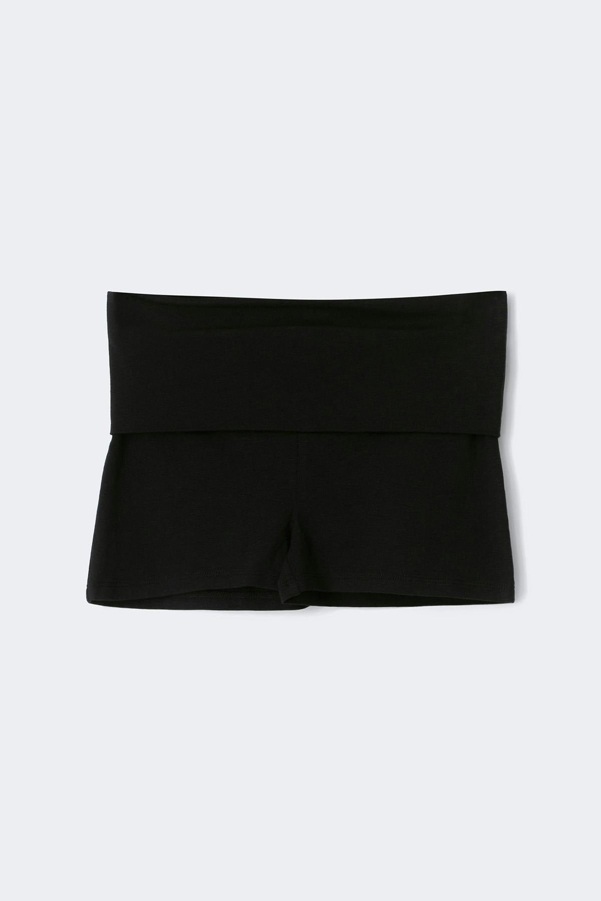 y low waist yoga shorts - Noir