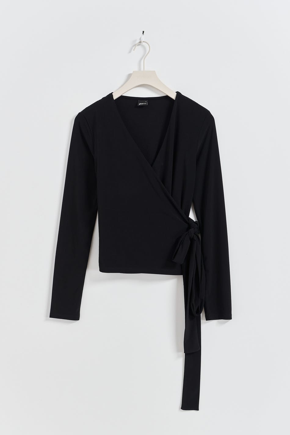 Wrap tie top - Noir