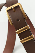 Two buckle belt - Black/silver