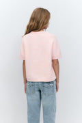 Y kn short sleeve top - Navy blazer