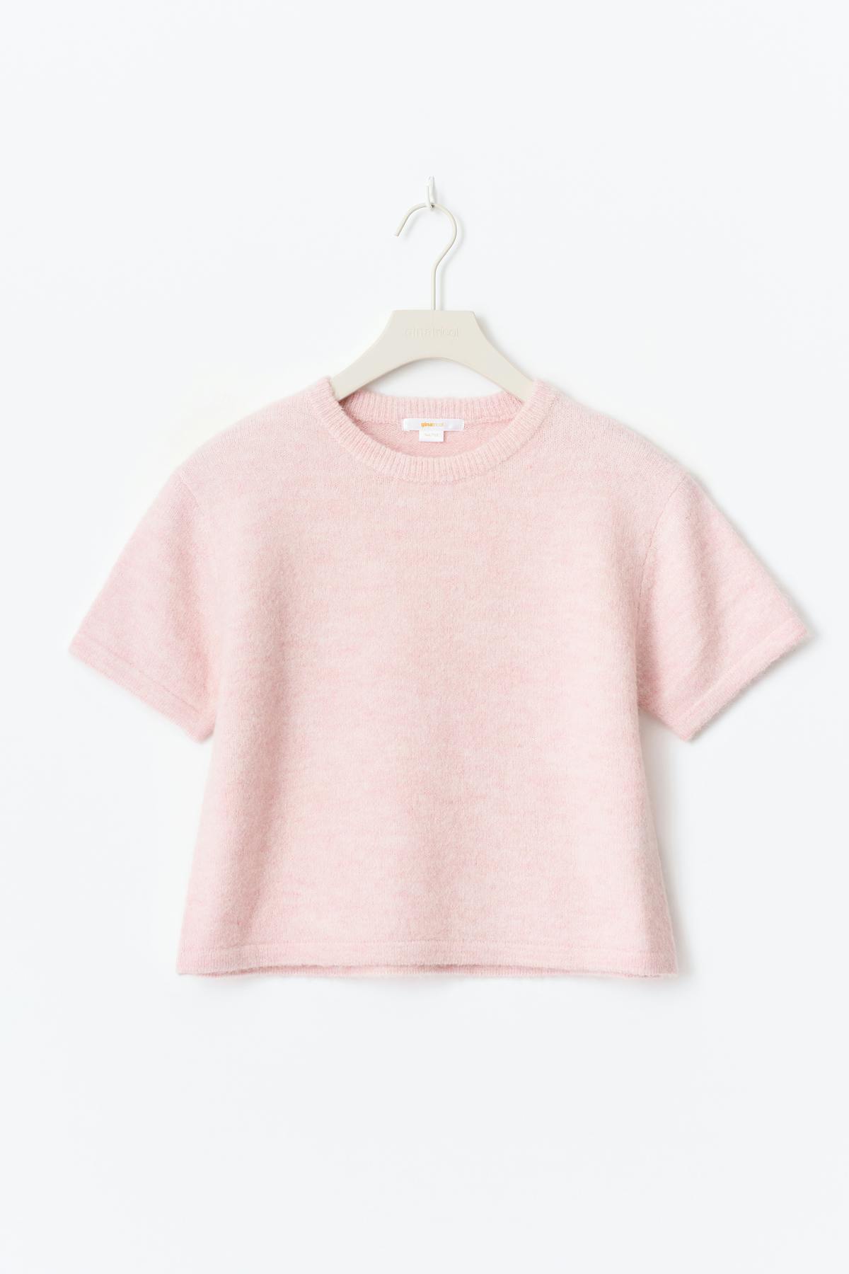 Y kn short sleeve top - Navy blazer