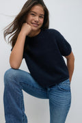 Y kn short sleeve top - Winetasting/num