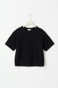 Y kn short sleeve top - Noir