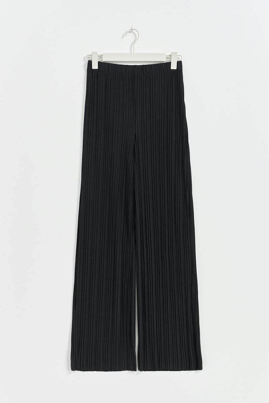 jersey plisse trousers - Noir