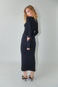 Square neck dress - Noir