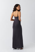 Maxi slip dress - Deep taupe