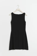 Soft touch boatneck dress - Noir